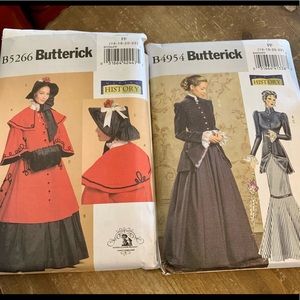 HALLOWEEN BUTTERICK (2) Historical Patterns ~Fits Sizes 16-18-20-22